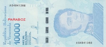 Venezuela 10.000 VEF ön yüz