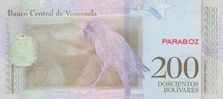 Venezuela 200 VEF arka yüz