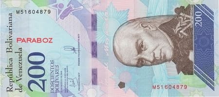 Venezuela 200 VEF ön yüz