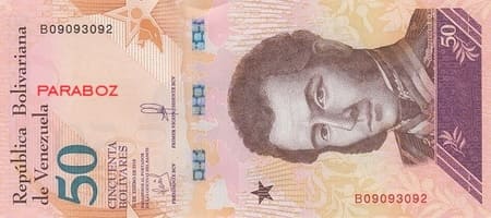 Venezuela 50 VEF ön yüz