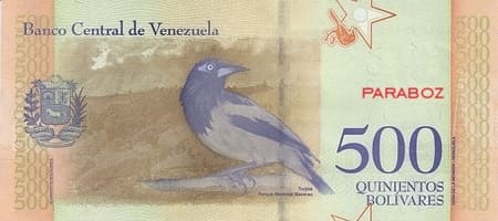 Venezuela 500 VEF arka yüz