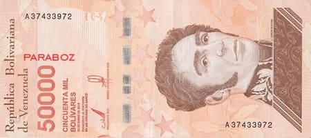 Venezuela 50.000 VEF ön yüz