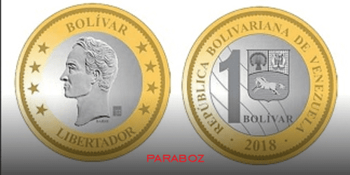 Venezuela 1 VEF ön yüz