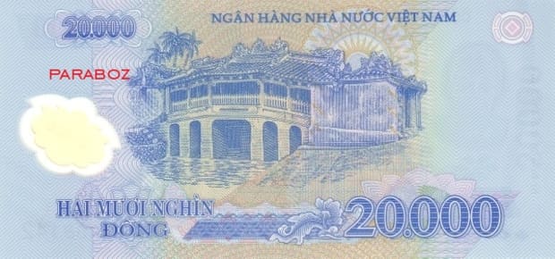 Vietnam 20.000 VND arka yüz