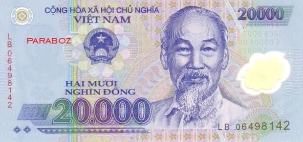 Vietnam 20.000 VND ön yüz