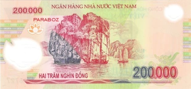 Vietnam 200.000 VND arka yüz