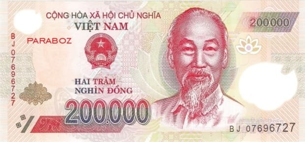 Vietnam 200.000 VND ön yüz