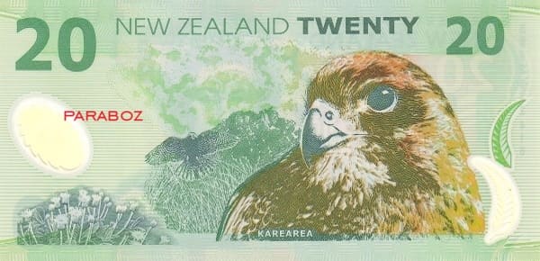 Yeni Zelanda 20 NZD arka yüz