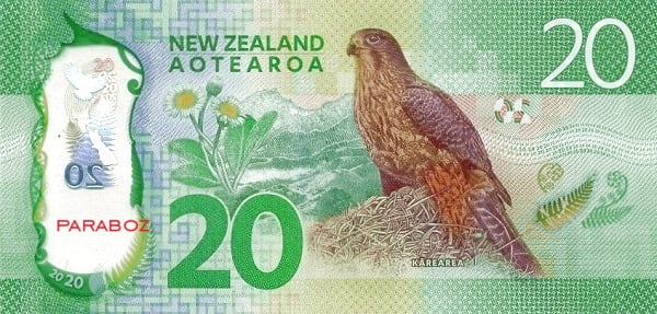 Yeni Zelanda 20 NZD arka yüz