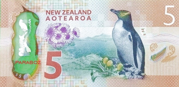Yeni Zelanda 5 NZD arka yüz