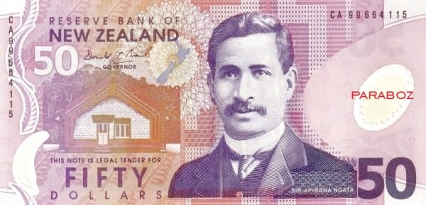 Yeni Zelanda 50 NZD ön yüz