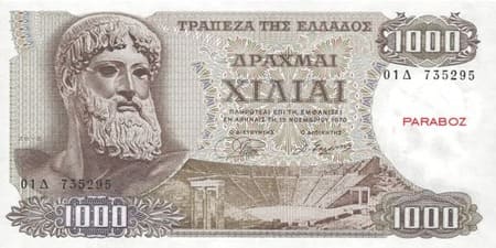 Yunanistan Drachmes 1.000 GRD ön yüz