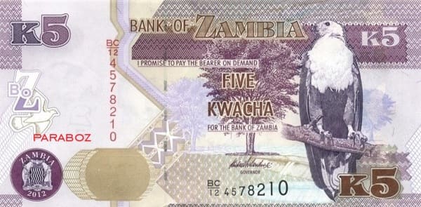 Zambiya 5 ZMK ön yüz