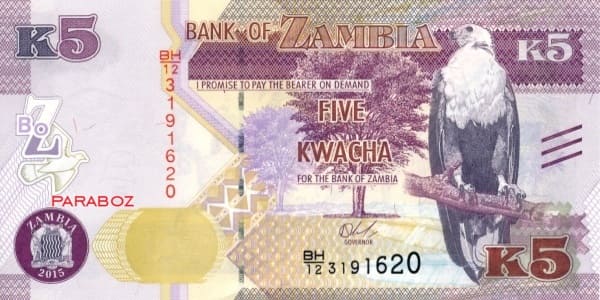 Zambiya 5 ZMK ön yüz