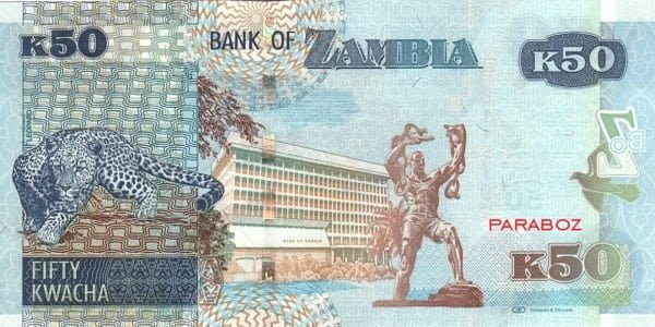 Zambiya 50 ZMK arka yüz