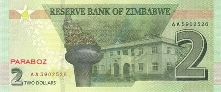 Zimbabwe 2 ZWB arka yüz