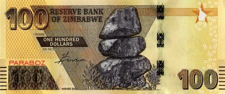Zimbabwe 100 ZWD ön yüz