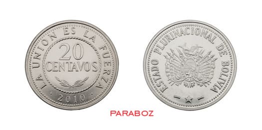 BOB bolivia 0.20 coins