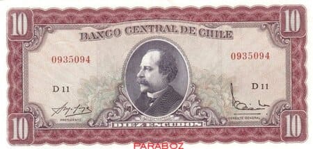 CLP chile 10 escudos ON 1962