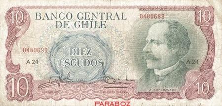 CLP chile 10 escudos ON 1967