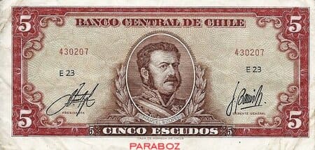 CLP chile 5 escudos ON 1962