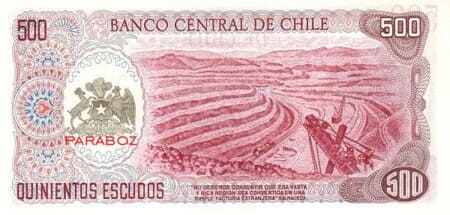 CLP chile 500 escudos ARKA 1967