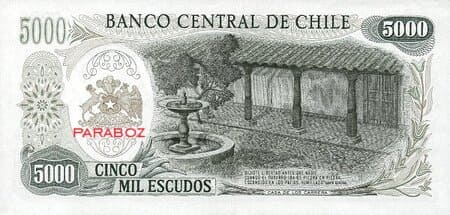 CLP chile 5000 escudos ARKA 1967