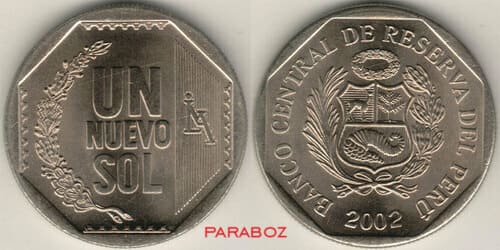 PEN PERU 1 coins 2002