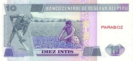 PEN PERU 10 intis ARKA 1985-1991