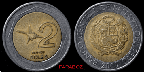 PEN PERU 2 coins 2007