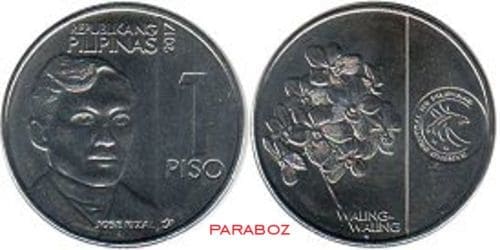 PHP Philippine Pilipinas coins 1 2017