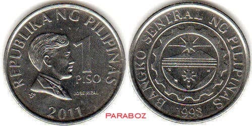 PHP Philippine Pilipinas coins 1
